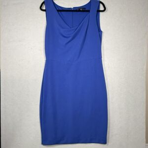 White House Black Market Royal‎ Blue Sheath Dress Businesscore Classic Size 10